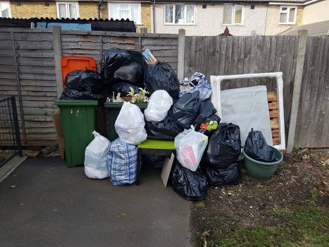 Professional house clearance team at work in Docklands