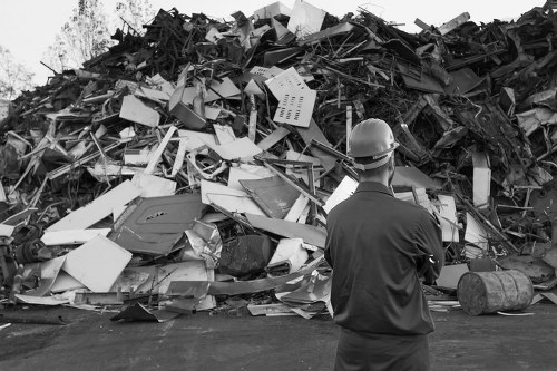 Workers sorting garden waste at Docklands site for recycling and reuse
