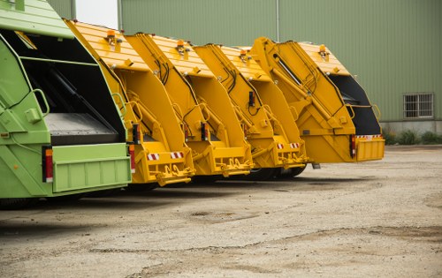Professional waste clearance team at work